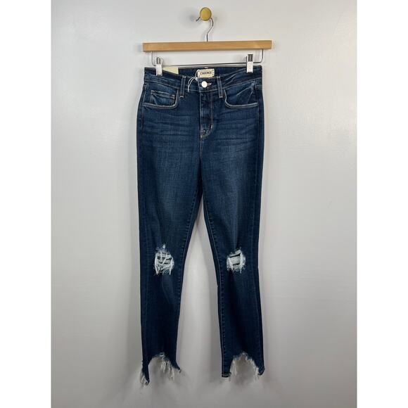 NWT L'Agence High Line High Rise Distresses Skinny Denim Jeans Vintage Destruct - Picture 2 of 8